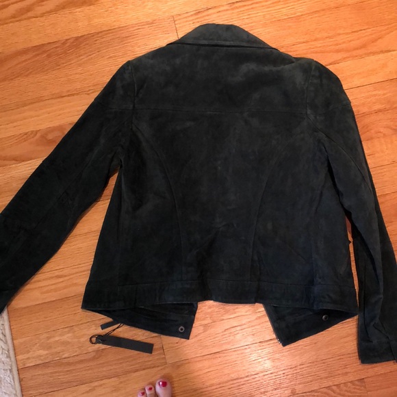 Blank NYC Green leather moto jacket NWT -  Small - Picture 5 of 5